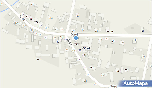 Gózd, Gózd, 41, mapa Gózd