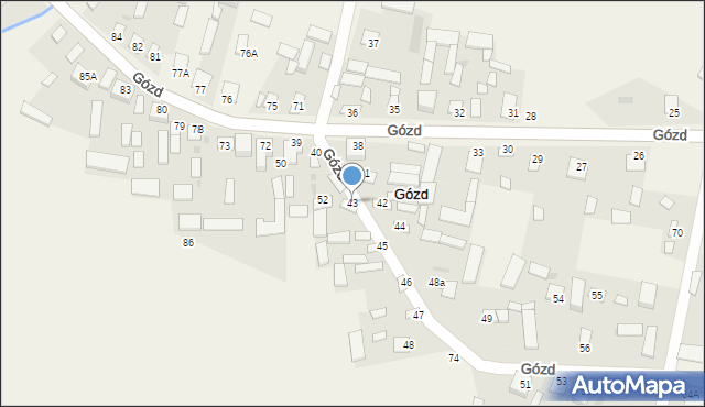 Gózd, Gózd, 43, mapa Gózd