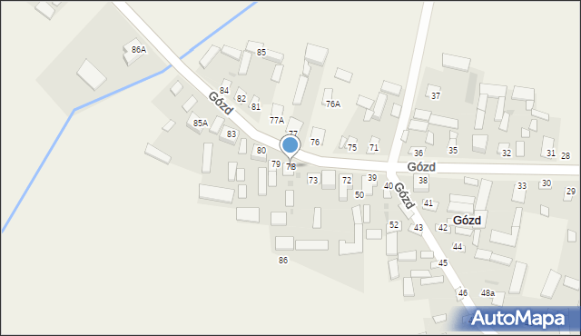 Gózd, Gózd, 78, mapa Gózd