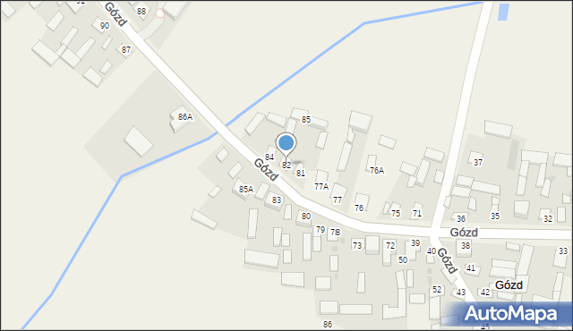 Gózd, Gózd, 82, mapa Gózd