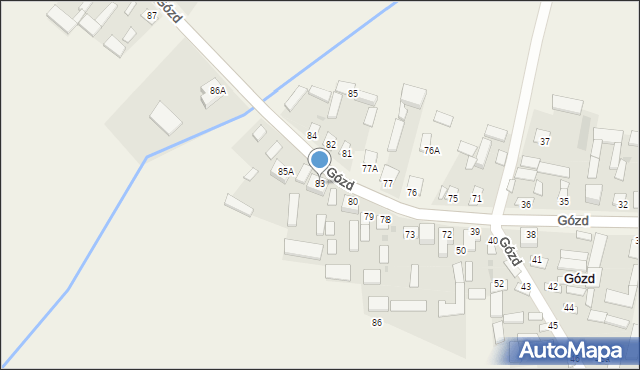 Gózd, Gózd, 83, mapa Gózd