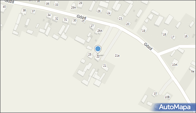 Gózd, Gózd, 22, mapa Gózd