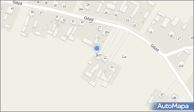 Gózd, Gózd, 25, mapa Gózd