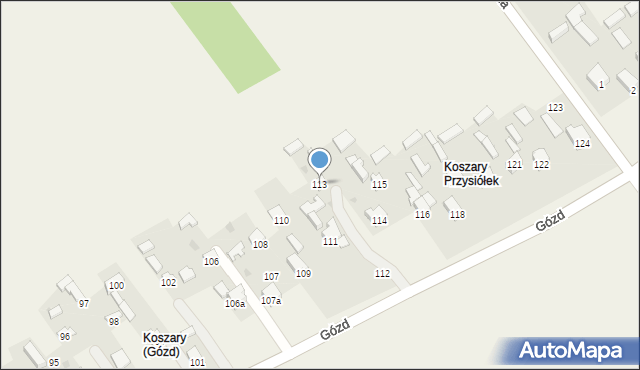 Gózd, Gózd, 113, mapa Gózd