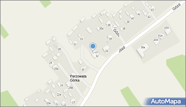 Gózd, Gózd, 33a, mapa Gózd