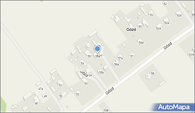 Gózd, Gózd, 55a, mapa Gózd