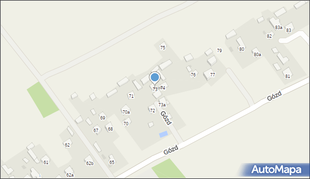 Gózd, Gózd, 73, mapa Gózd