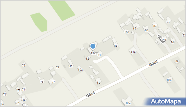 Gózd, Gózd, 83a, mapa Gózd