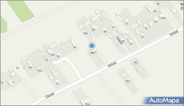 Gózd, Gózd, 84a, mapa Gózd