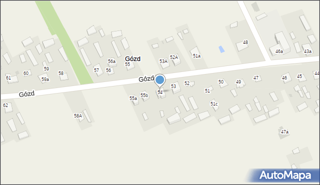 Gózd, Gózd, 54, mapa Gózd