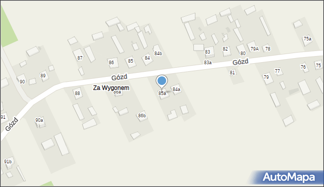 Gózd, Gózd, 85a, mapa Gózd