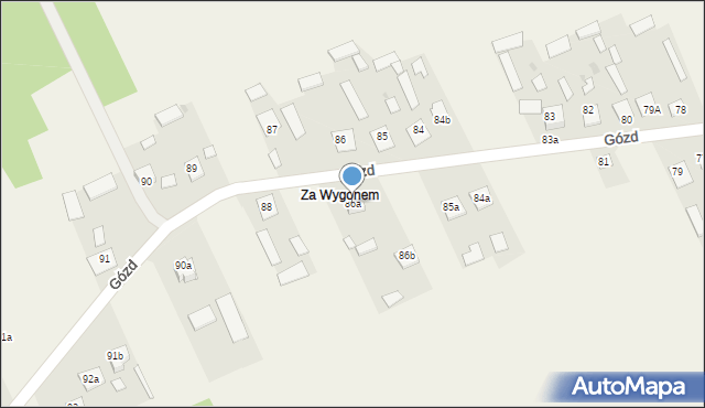 Gózd, Gózd, 86a, mapa Gózd