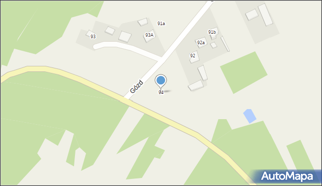 Gózd, Gózd, 94, mapa Gózd