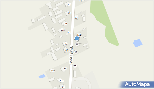Gózd Lipiński, Gózd Lipiński, 89, mapa Gózd Lipiński