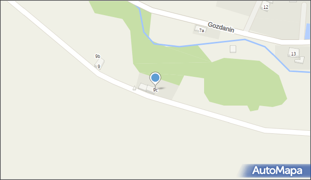 Gozdanin, Gozdanin, 9c, mapa Gozdanin