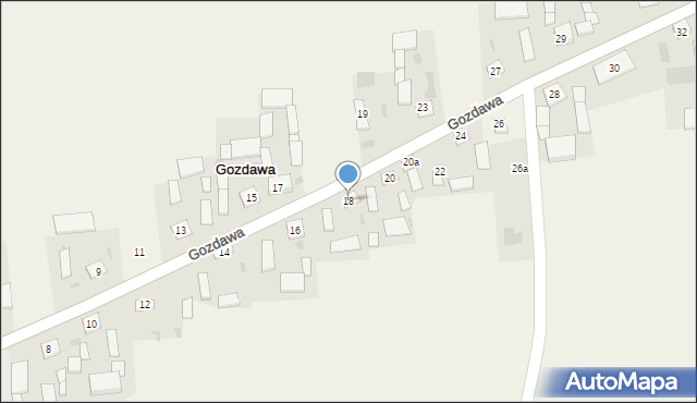 Gozdawa, Gozdawa, 18, mapa Gozdawa
