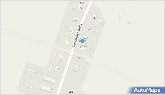 Gozdawa Osada, Gozdawa Osada, 11/1, mapa Gozdawa Osada