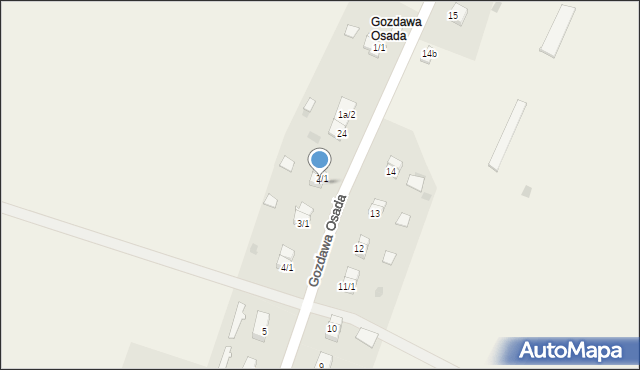 Gozdawa Osada, Gozdawa Osada, 2/2, mapa Gozdawa Osada
