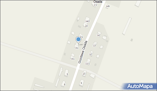 Gozdawa Osada, Gozdawa Osada, 3/2, mapa Gozdawa Osada