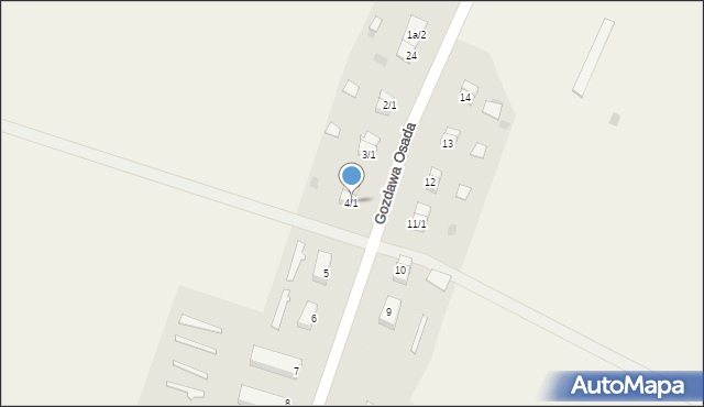 Gozdawa Osada, Gozdawa Osada, 4/1, mapa Gozdawa Osada