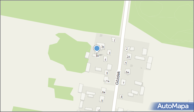 Gózdek, Gózdek, 3A, mapa Gózdek