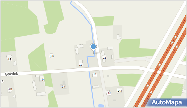 Gózdek, Gózdek, 13a, mapa Gózdek