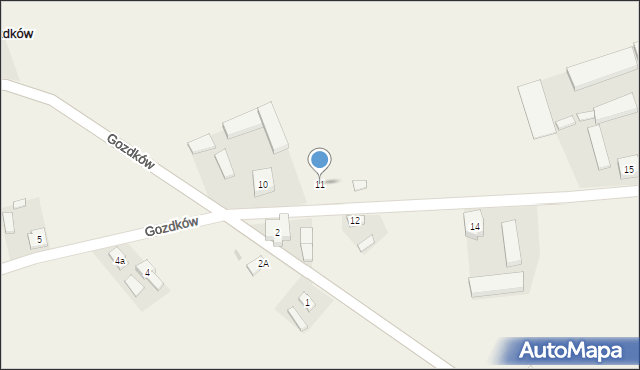 Gozdków, Gozdków, 11, mapa Gozdków