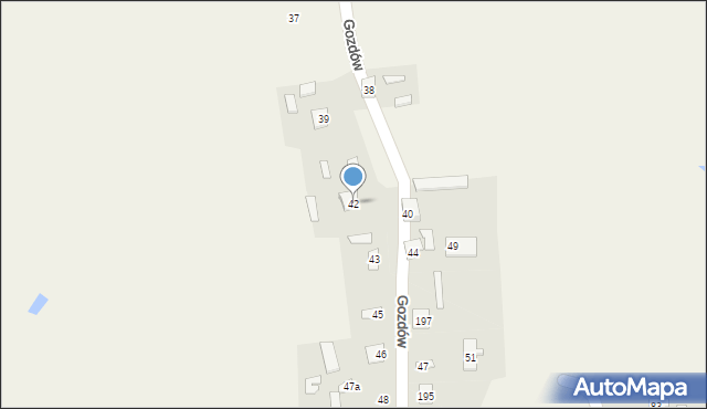 Gozdów, Gozdów, 42, mapa Gozdów