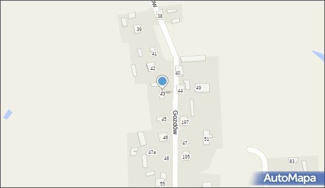 Gozdów, Gozdów, 43, mapa Gozdów