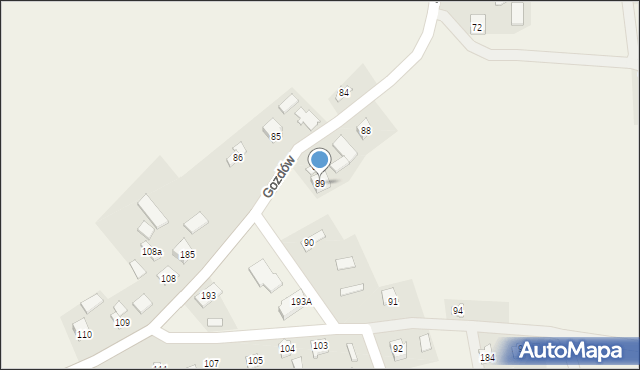 Gozdów, Gozdów, 89, mapa Gozdów