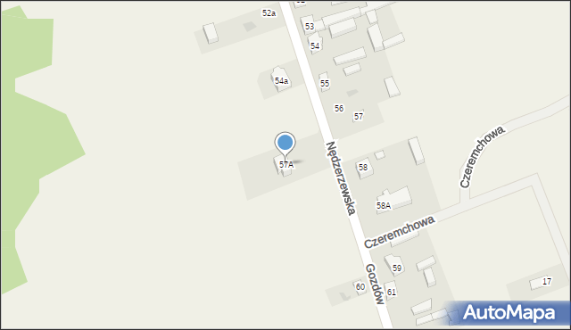 Gozdów, Gozdów, 57A, mapa Gozdów