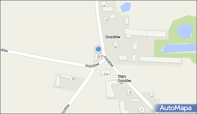 Gozdów, Gozdów, 11, mapa Gozdów