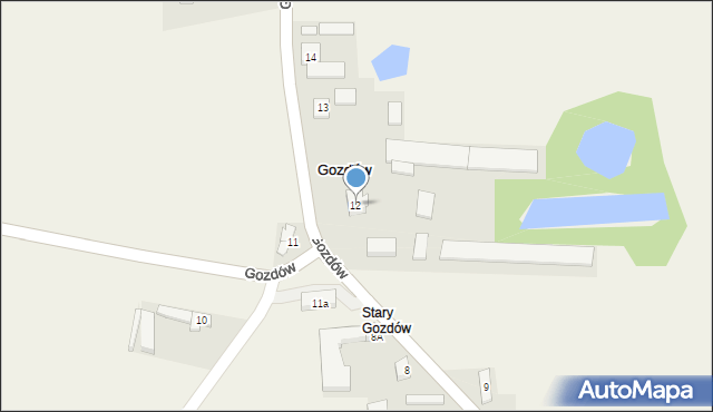 Gozdów, Gozdów, 12, mapa Gozdów