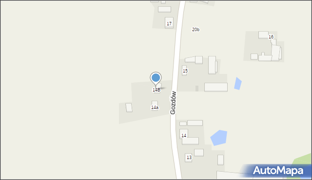 Gozdów, Gozdów, 14B, mapa Gozdów