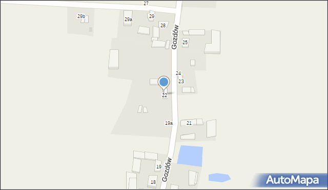 Gozdów, Gozdów, 22, mapa Gozdów