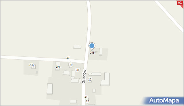 Gozdów, Gozdów, 25B, mapa Gozdów