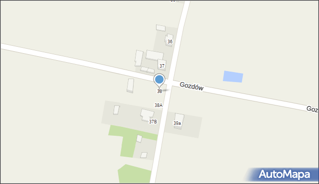 Gozdów, Gozdów, 38, mapa Gozdów