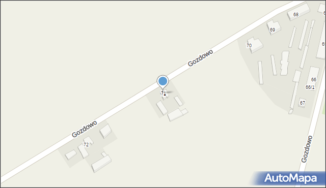 Gozdowo, Gozdowo, 71, mapa Gozdowo