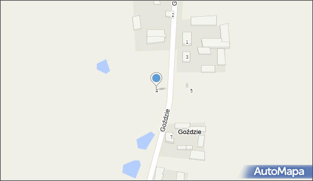 Goździe, Goździe, 4, mapa Goździe