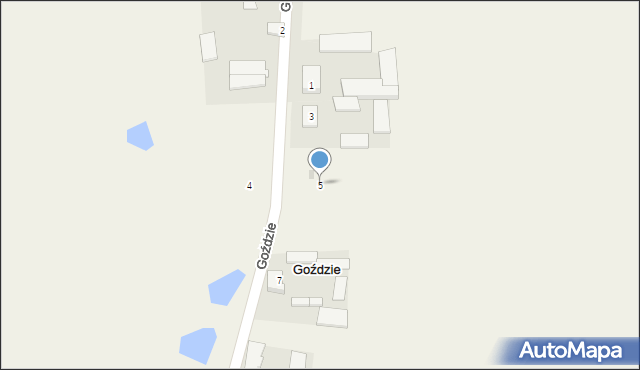 Goździe, Goździe, 5, mapa Goździe