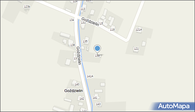 Goździelin, Goździelin, 139, mapa Goździelin