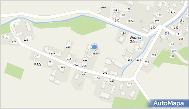 Goździelin, Goździelin, 210, mapa Goździelin