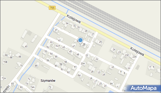 Goździelin, Goździelin, 38a, mapa Goździelin