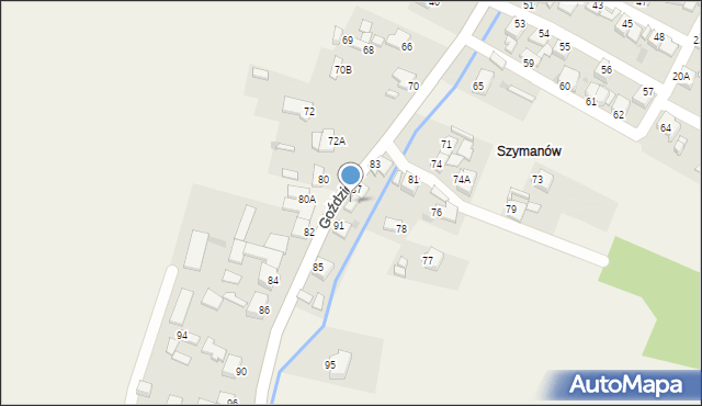 Goździelin, Goździelin, 89, mapa Goździelin