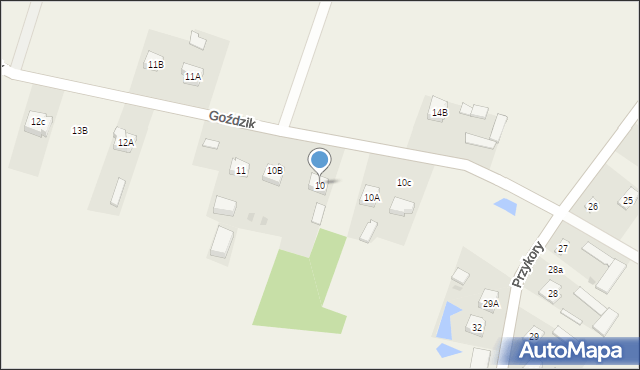 Goździk, Goździk, 10, mapa Goździk