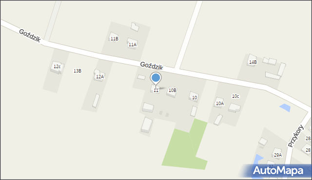 Goździk, Goździk, 11, mapa Goździk