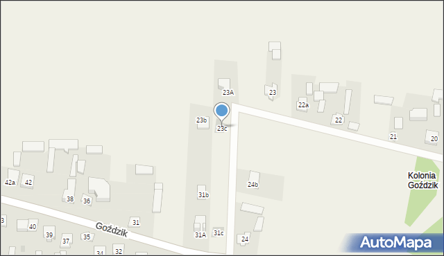 Goździk, Goździk, 23c, mapa Goździk