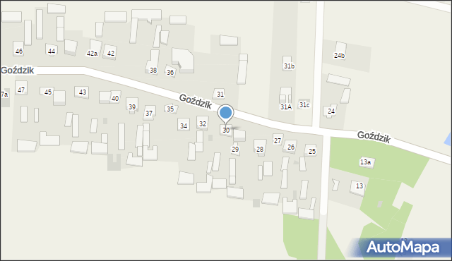 Goździk, Goździk, 30, mapa Goździk