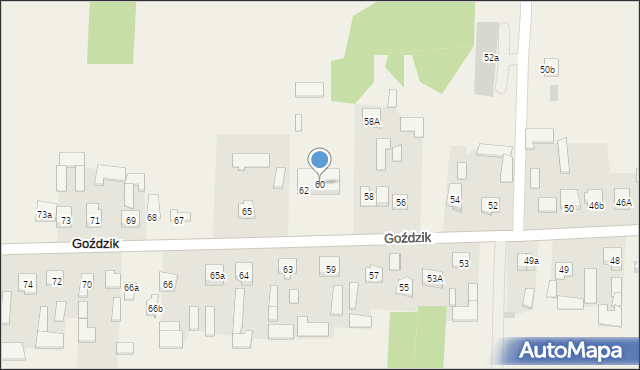 Goździk, Goździk, 60, mapa Goździk