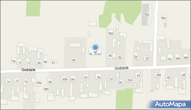 Goździk, Goździk, 61, mapa Goździk